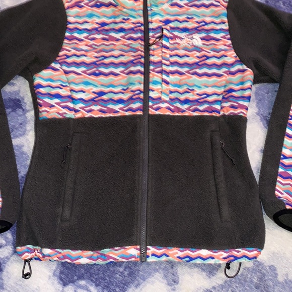 The North Face Gray Multi-Color Zip Fleece Jacket XS - Picture 3 of 12